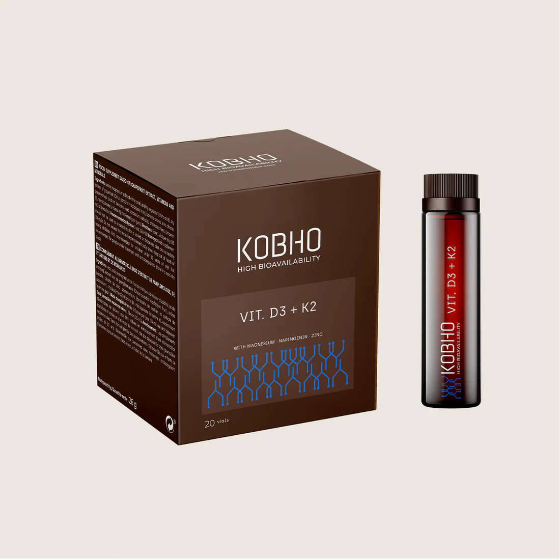 VIT. D3 + K2 20 viales - Kobho
