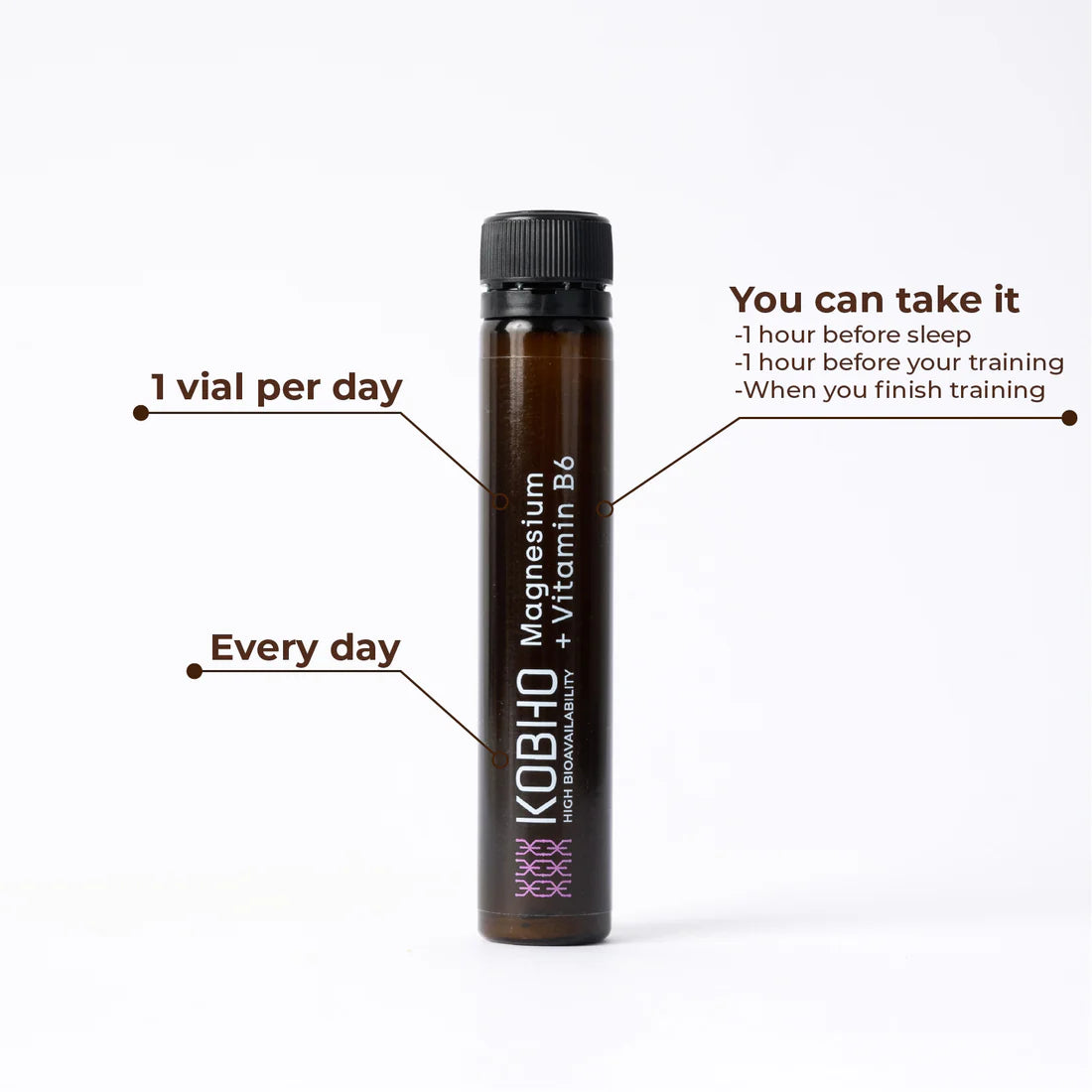 Magnesium + Vitamin B6 20 viales - Kobho