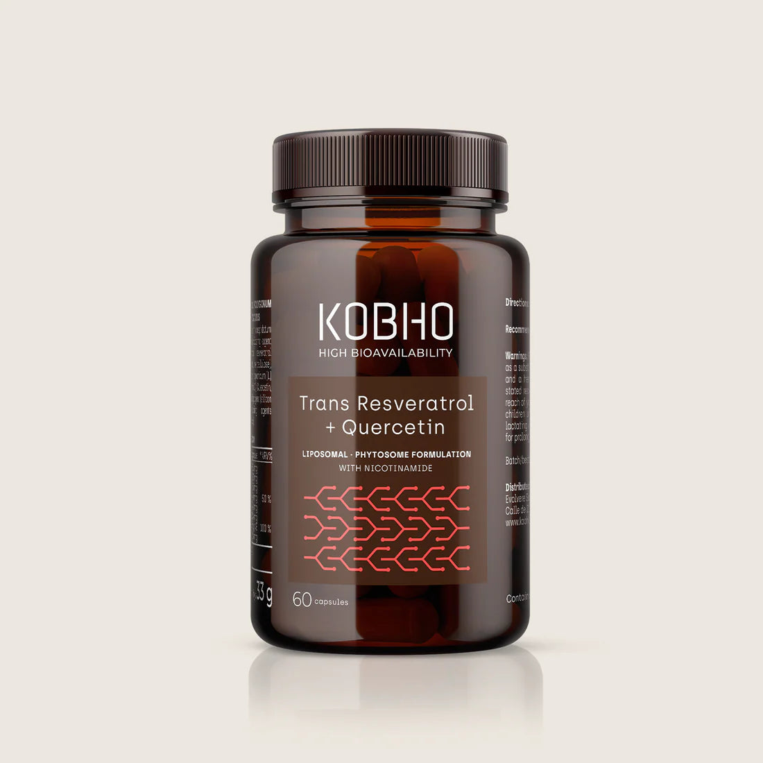 Trans Resveratrol + Quercetin 60 cápsulas - Kobho
